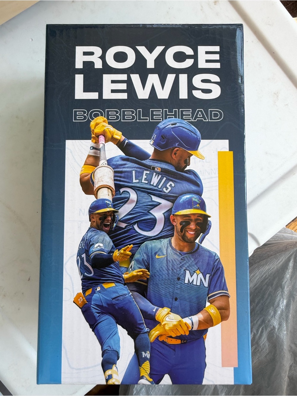 MLB Royce Lewis Blue and Yellow Baseball Bobblehead